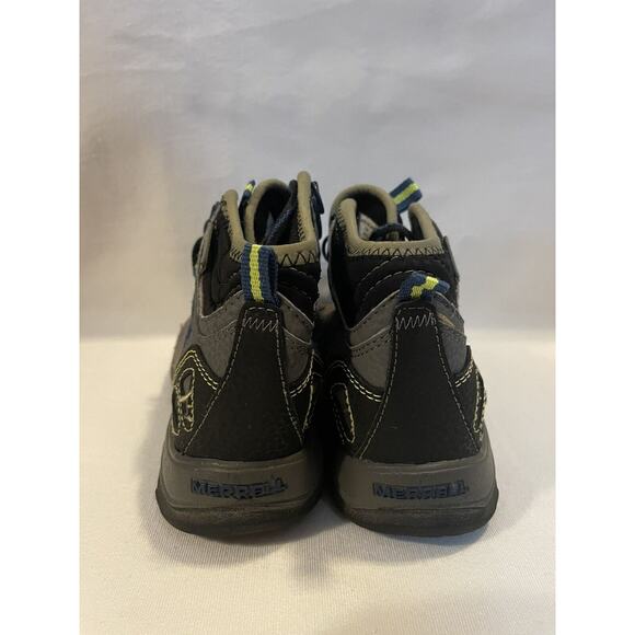 Merrell Youth Capra Mid Waterproof Hiking Boots 11.5M Blue Grey Trail 61633 - Picture 3 of 5